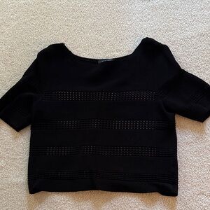 White House Black Market Black Knit Top